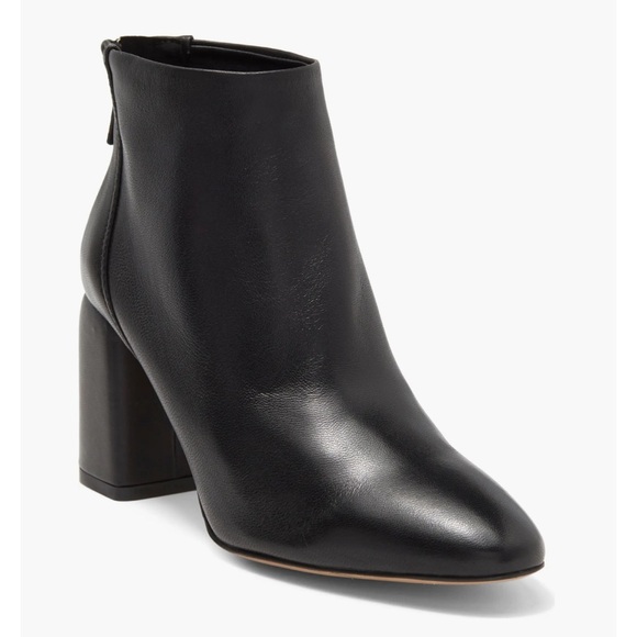 NEW Black Suede Studio Bria Heel Boot Black Leather Size - Picture 1 of 10